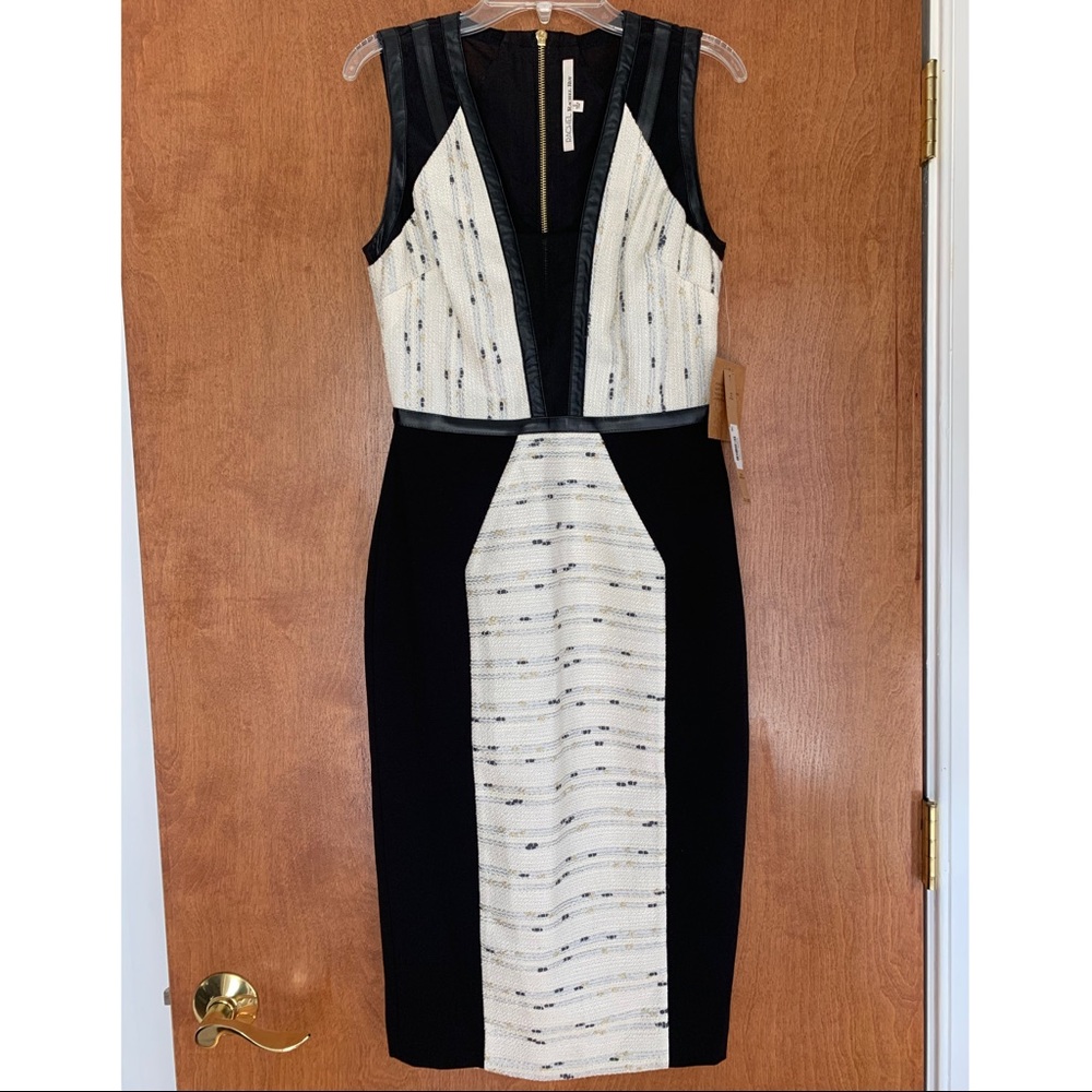 Rachel Roy Black/White/Gold Dress
